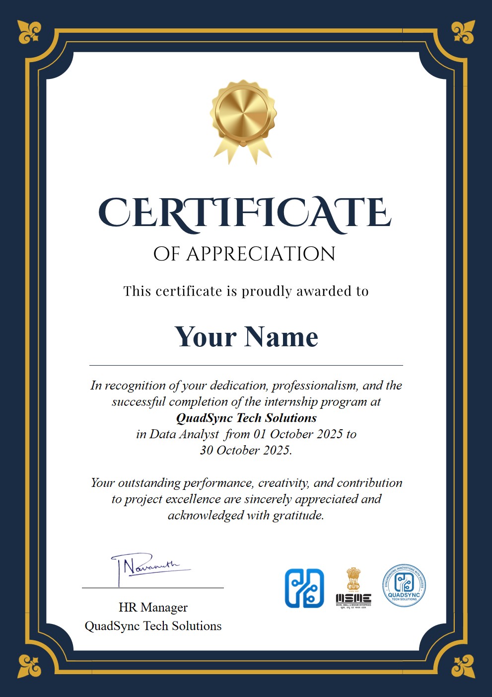 Appreciation Certificate